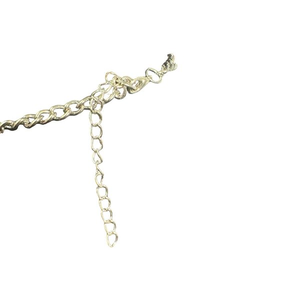 Silver Chain Necklace & Earrings Set With Blue Bead Accents - Picture 4 of 4